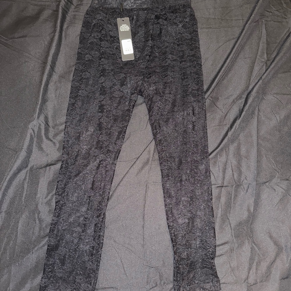 Fashion Nova Black Textured Leggings